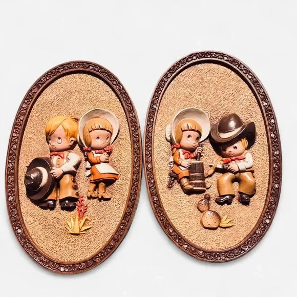 Vintage Wall Decor-1980's western cottage cabin home-accessories - Picture 1 of 8